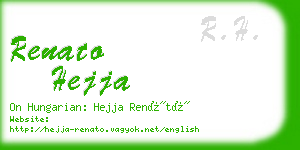 renato hejja business card